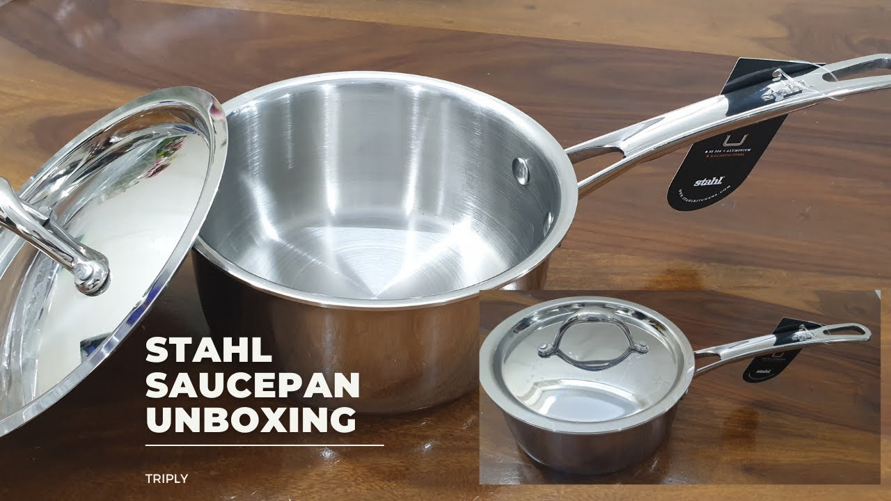 Stahl Triply stainless steel Saucepan with Lid  unboxing