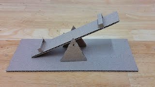 How to make seesaw with cardboard/cardboard seesaw