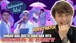 Salma X Rony - Jangan Ada Dusta Diantara Kita (Harry) | INDONESIAN IDOL 2023 [REACTION]