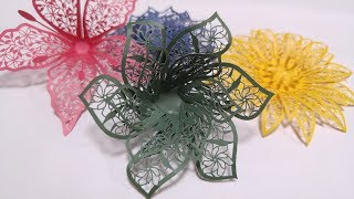 3D Paper Cutting Art Flower④（濱直史の花模様の立体切り絵・花４）