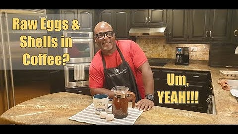 Add raw eggs & the shells to coffee grounds for a great cup of joe