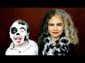 Cruella De Vil and Dalmatian Puppy Makeup Costume Tutorial
