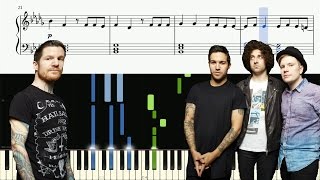 Video thumbnail of "Fall Out Boy - Young And Menace - Piano Tutorial + SHEETS"