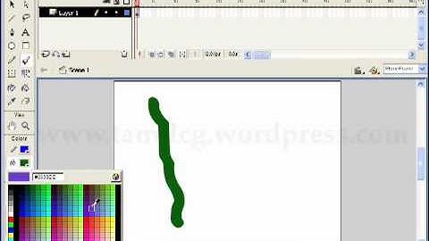 pencil and brush tool in flash