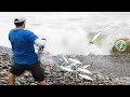 Mira lo que PESCO este HOMBRE en PLAYA PELIGROSA - PESCA en MAR Picada