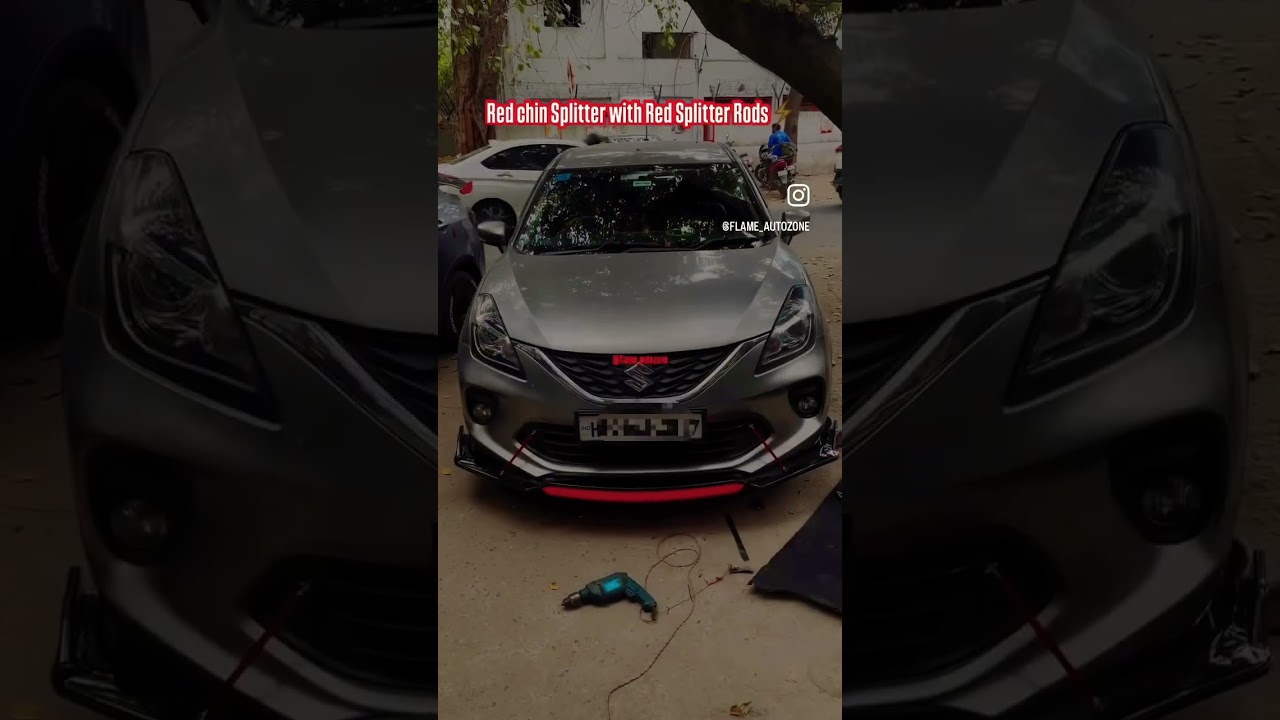 Baleno All set with Front 4pcs splitter set | Flame AutoZone | Splitter kit | Baleno Modified | Mods