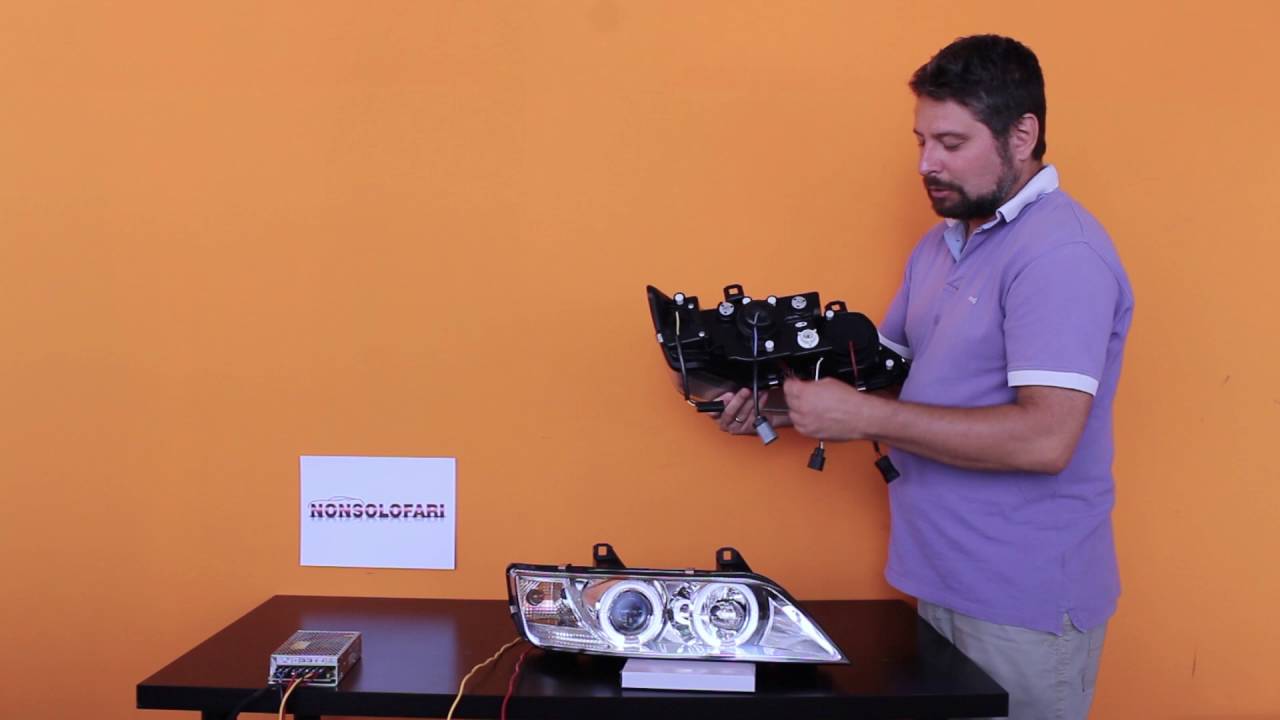 Unboxing - Fari anteriori tuning BMW Z3 Coupè Roadster angel eyes led anche M