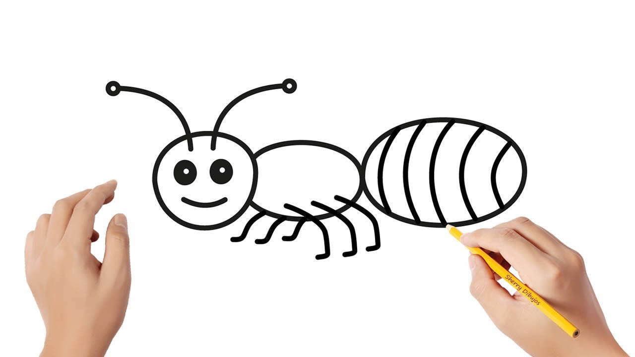 Cómo dibujar una hormiga | Dibujos sencillos - thptnganamst.edu.vn