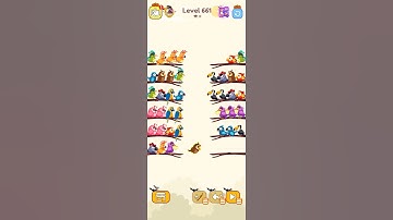 Bird sort color game level 661 #games #leveldesign #gamedesign #gaming #levelart #gameseffect