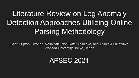 Literature Review on Log Anomaly Detection Approaches Utilizing Online Parsing Methodology