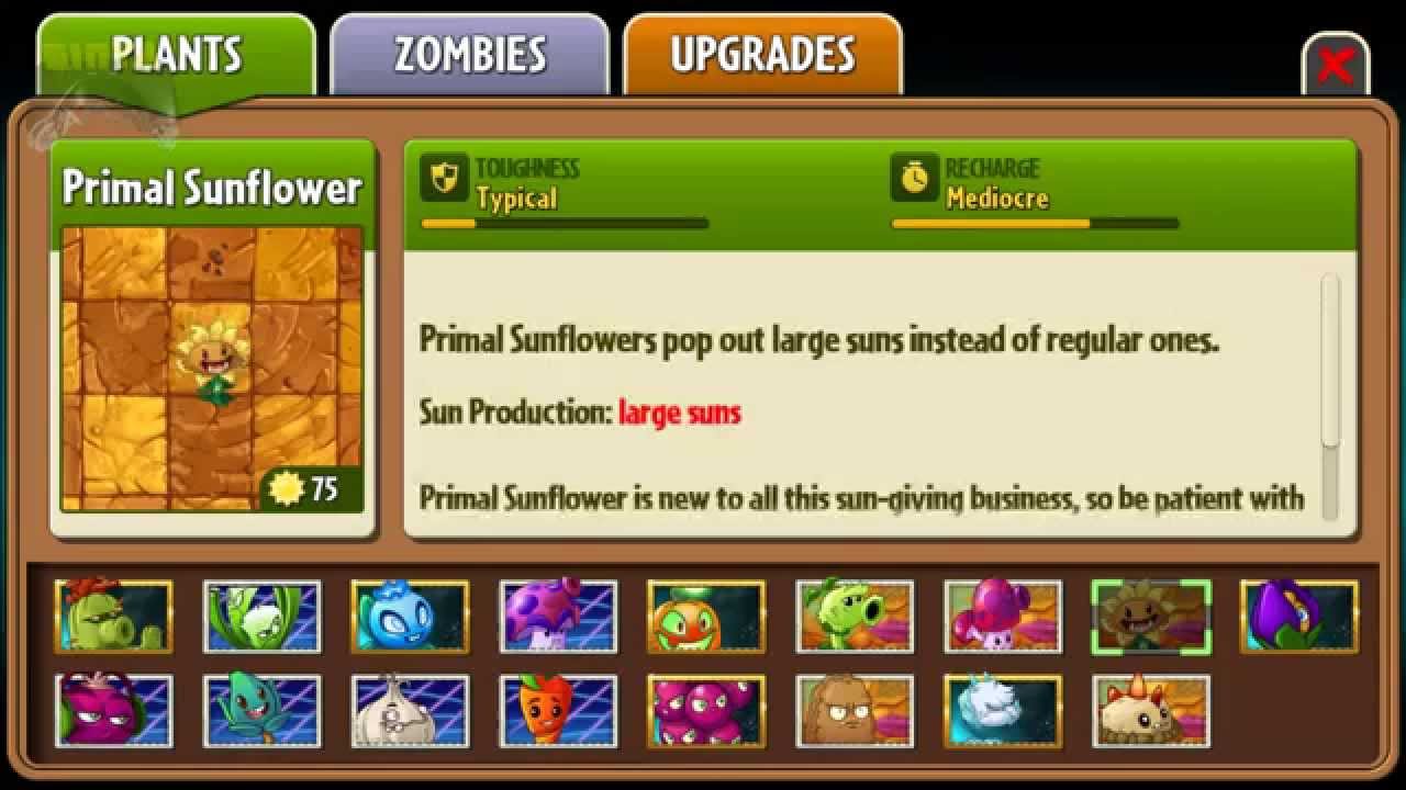 Plants Vs Zombies 2 Almanac