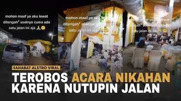 ACARA NIKAHAN Nutupin Jalan Umum, Wanita Ini Nekat Terobos Dengan Menaiki Motornya.
