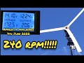 Wind Turbine Generator Project - Hitting 240rpm - free energy machine -  June 9, 2022