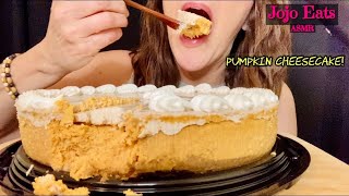 ASMR PUMPKIN CHEESECAKE FROM COSTCO(eating sounds)(whispering)