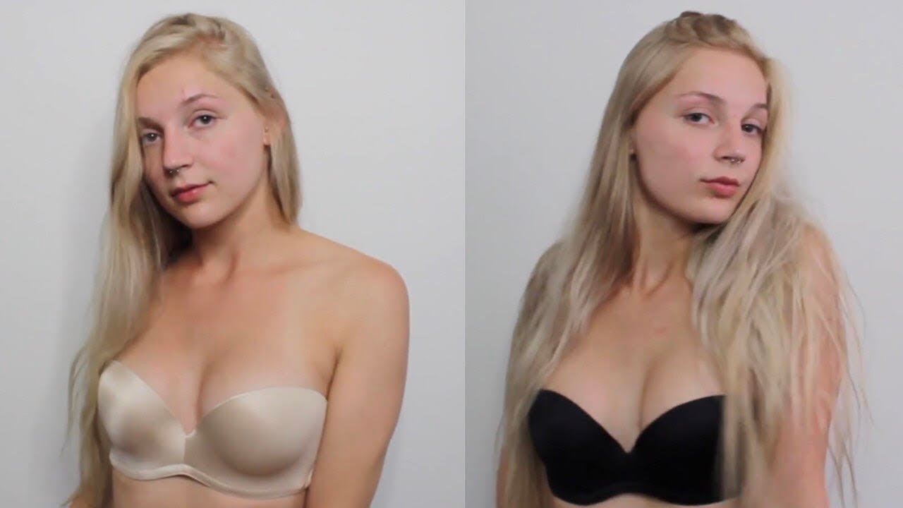 TRYING ON THE STRAPLESS PUSH UP BRA THAT WORKS