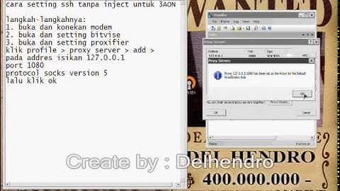 Cara setting ssh tanpa inject untuk 3 AON