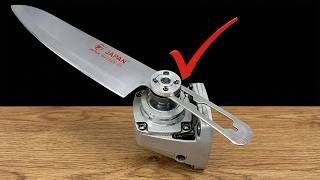 Just attach the knife to the angle grinder! This idea has amazed the world.