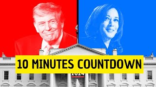 10 MINUTES 10:00 TRUMP VS. HARRIS COUNTDOWN TIMER: Political Showdown Begins 🕰️🇺🇸