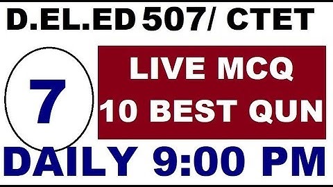 #7. MCQ Course 507 NIOS D.EL.ED / CTET- Community & Elementary Education | Online Partner
