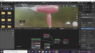 Blender-Shading a Hair dryer #shading #blendef screenshot 4