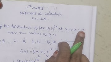 11th maths chapter 10 differential calculus exercise 10.5 sum 10