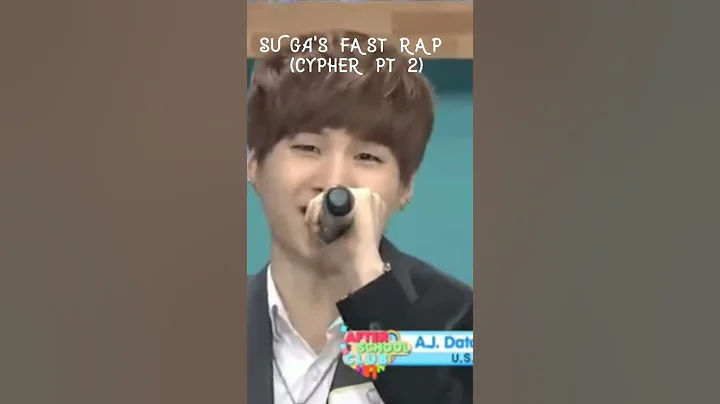 [ SUGA's fast rap - Cypher pt2 ] Yoongi spitting fire with that tongue technology 🔥