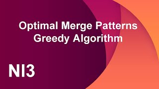 DAA- Optimal Merge Patterns