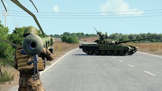 Ukrainian Soldiers Attacked Russian Convoy with FGM-148 Javelin Missiles! | ARMA 3