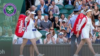 Elina Svitolina And Simona Halep Take To Centre Court For Wimbledon 2019 Semi-Final