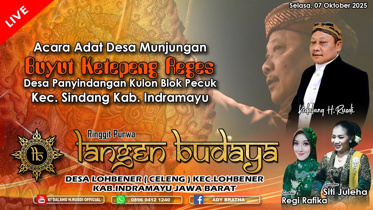 🎦LIVE MALAM WAYANG RINGGIT PURWA LANGEN BUDAYA ||  MUNJUNGAN BUYUT KETEPENG REGES - PECUK INDRAMAYU