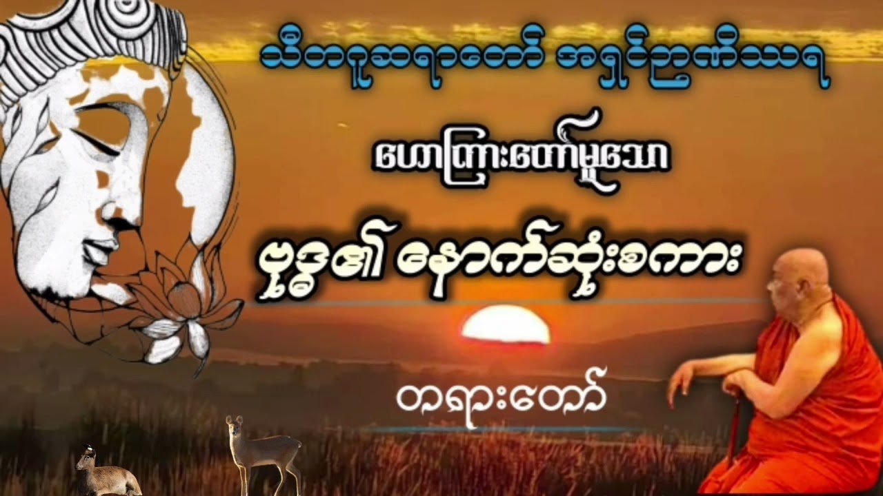 ဗုဒ္ဓ၏ နောက်ဆုံးစကား - သီတဂူဆရာတော် ဒေါက်တာ အရှင်​ဉာဏိဿရ