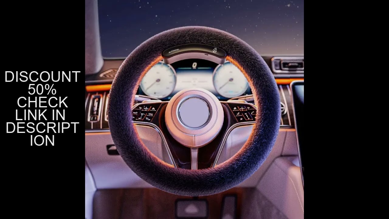 25NEW Graphene Wireless Heated Steering Wheel Cover Universal Winter Leather Suede Hand Sewn Plush f