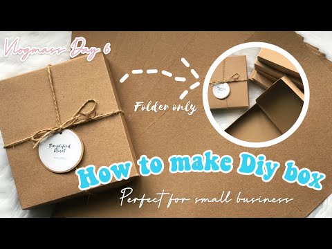 HOW I MAKE DIY BOXES FOR MY SMALL BUSINESS🍃Studio Vlogmas Day 6(folder only, 4pesos, eco