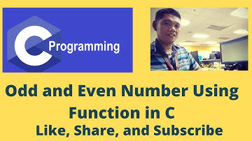 Odd and Even Number Using Function in C