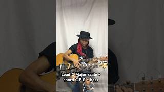 Lead C Major scale + chord C F G + bass improvise #soloartist #solo #guitar