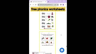 free phonics worksheets #shorts