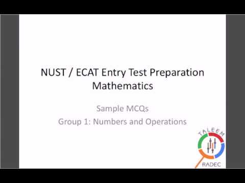 Entry Math Entry Test Preparation: Mathematics Numbers and Operations Part 4 - YouTube