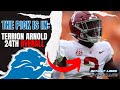 The pick is in with the 24th pick the detroit lions select terrion arnold