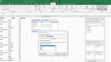 Using Pivot tables to analyze Categorical Data