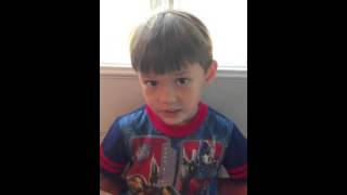 Liam reciting bible memory verse!