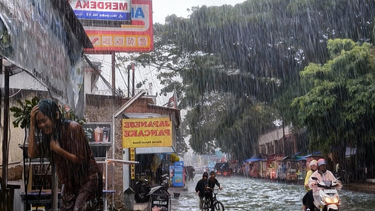 В Бандунге льёт неистово! САМЫЙ ЭКСТРЕМАЛЬНЫЙ ШТОРМ РАЗРУШАЕТ ЖИЗНИ ⛈️🌧️
