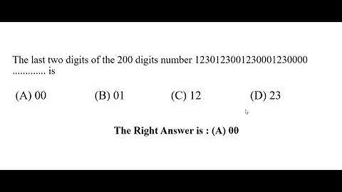 The last two digits of the 200 digits number 1230123001230001230000 ............. is