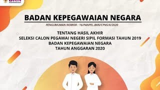 Pengumuman Hasil Akhir CPNS 2019 BKN, Segera Login sscn.bkn.go.id dan Download Pengumumannya di Sini