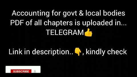 PDF file uploded | accounting for govt & local body #NOTES | Bcom 6-sem | subscribe to channel