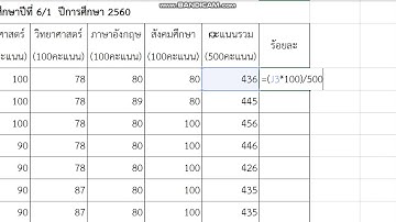 การหาร้อยละโดยใช้สูตรคำนวณ Excel l By ครูแอน