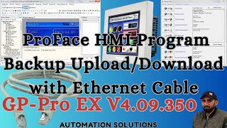 ProFace HMI Program Upload Download VIA Ethernet Cable. GX-PRO EX V4.09.350