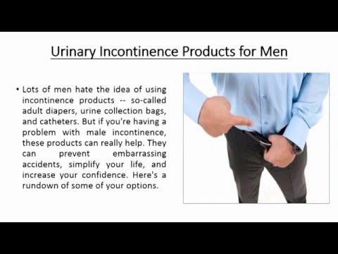 Urinary Incontinence Products for Men - YouTube