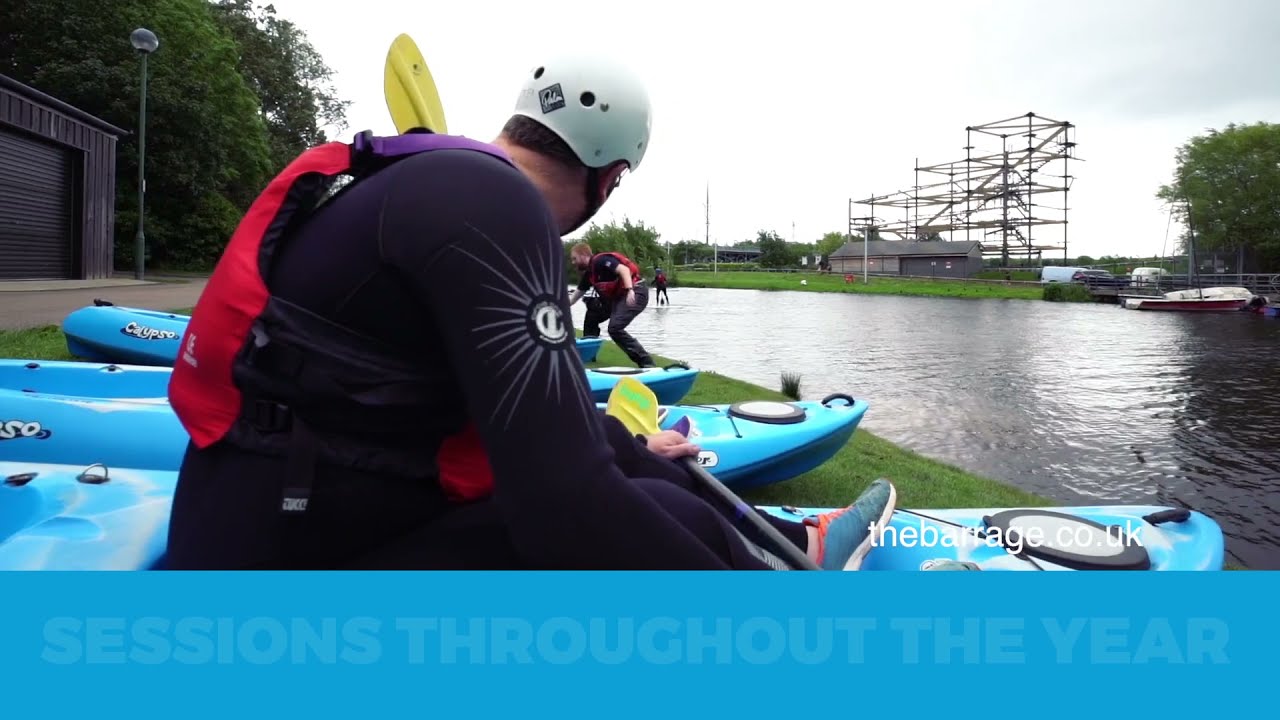 Kayaking at Tees Barrage International White Water Centre