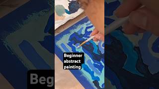 Beginner Abstract Artist. Watch the full process! #abstractart #abstractpainting #beginnerpainting