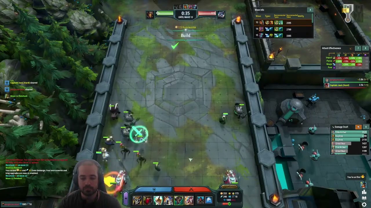 Legion TD 2 - Beating Captain Jack on Hard (Solo Campaign v9.06)